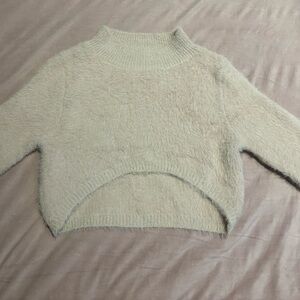 Fluffy Pink Cropped Sweater